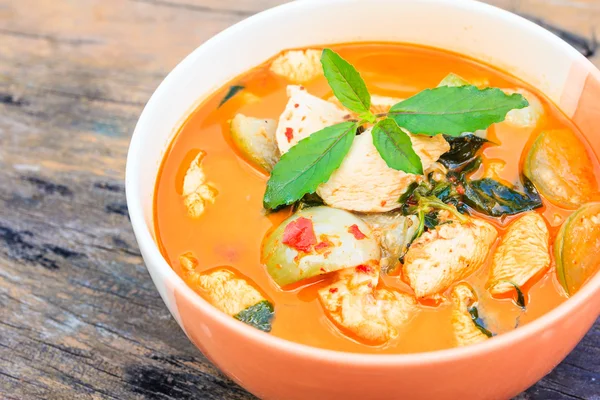 Chicken red curry with rice Stock Image