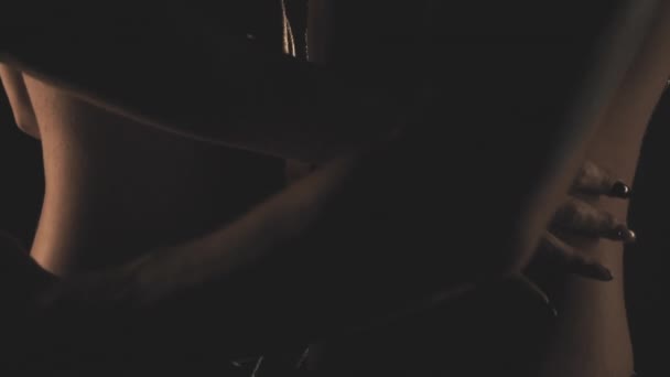 느릿느릿 움직이는 감각적 인 부부. 파 슈만과 여성 — 비디오
