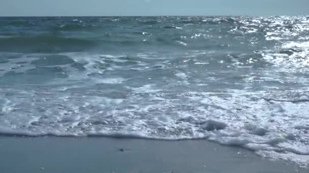 Μπλε επιφάνεια κύματα νερού, φόντο — Αρχείο Βίντεο