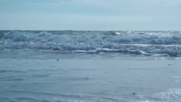 Superficie blu delle onde dell'acqua, sfondo — Video Stock