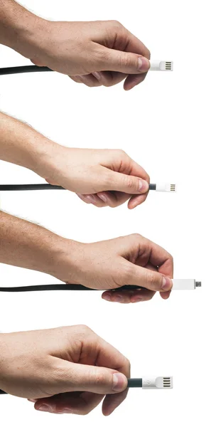Cable USB negro — Foto de Stock