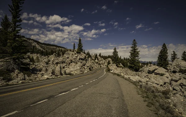 Yol boyunca Yellowstone dağda — Stok fotoğraf