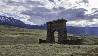 Gardiner şehir Yellowstone Milli Parkı'nda Kuzey kapısı