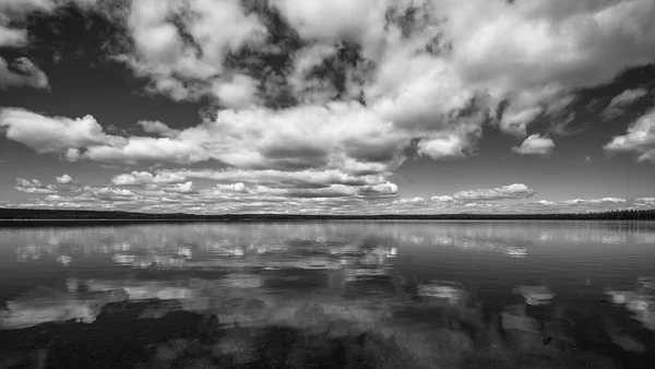 흑인과 백인 흐린 커버 호수 — 스톡 사진
