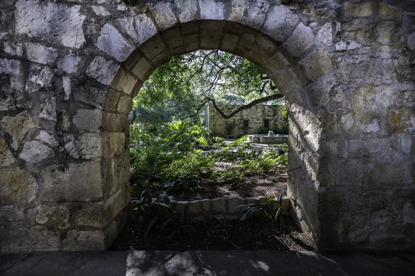 Drzwi wewnątrz ściany Alamo — Zdjęcie stockowe