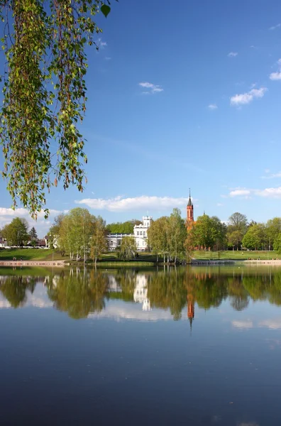 Jezero druskonis v druskininkai, Litva — Stock fotografie