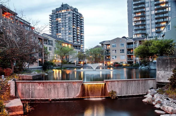 New Westminster centrum. Rechtenvrije Stockafbeeldingen