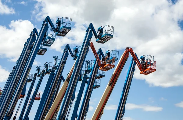 Genie booms for rent — Stock Photo, Image