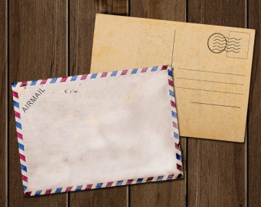 eski boş kartpostal beyaz arka plan