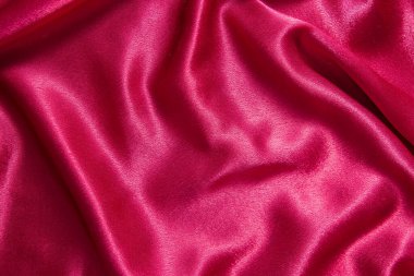 Katlı kırmızı krep saten kumaş - soyut arkaplan