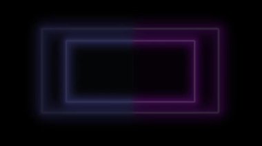 Işıklı neon şekiller hareket eder. Ultraviyole renkli yaratıcı 4k video arkaplanı
