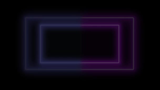 Verlichte Neon Vormen Bewegen Creatieve Geanimeerde Video Achtergrond Trending Ultraviolette — Stockvideo