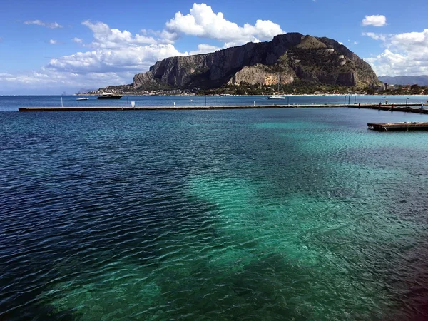 Underbar Utsikt Över Mondello Havet — Stockfoto