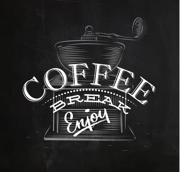 Cartel coffe break — Vector de stock