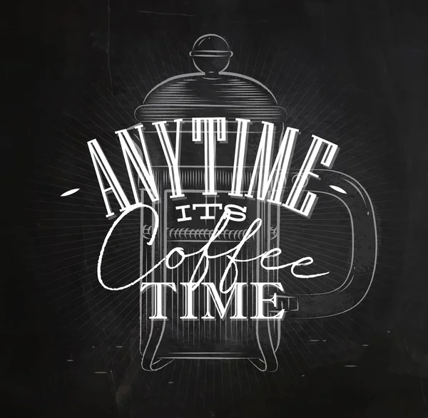 Affischen dess kaffe tid — Stock vektor
