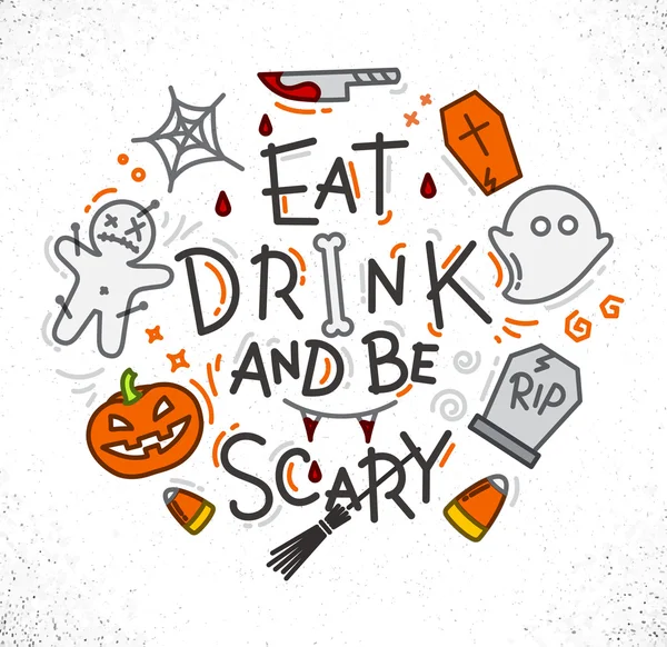 Affiche thématique Halloween — Image vectorielle
