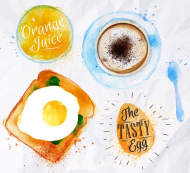 Kahvaltı tost yumurta suyu