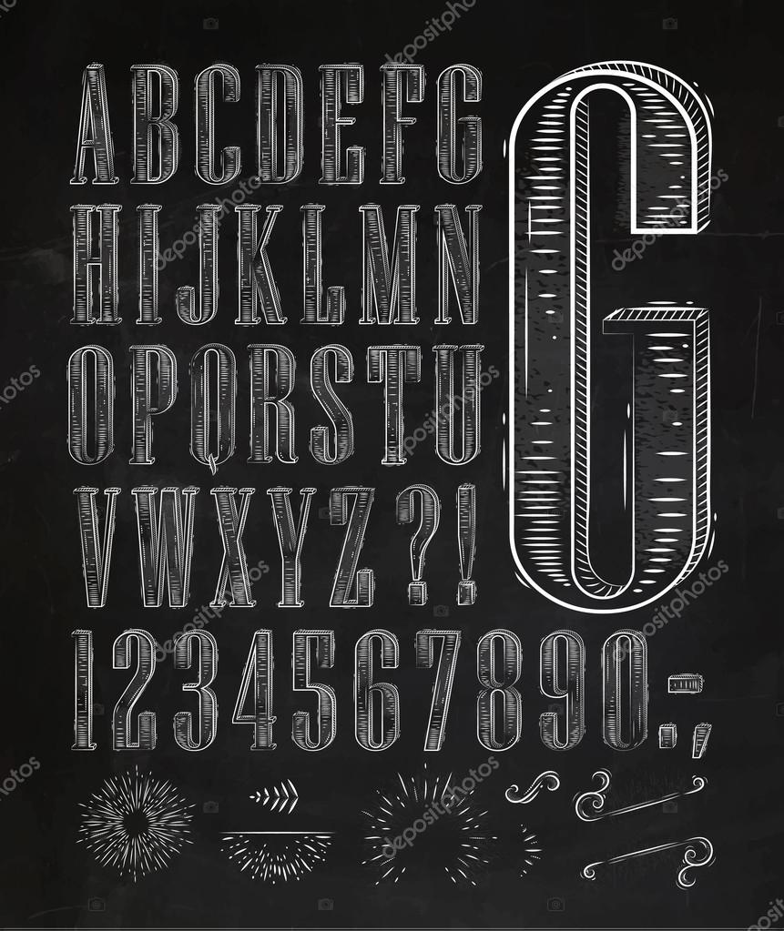 chalk alphabet font