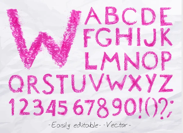 Alfabet pastel roze — Stockvector