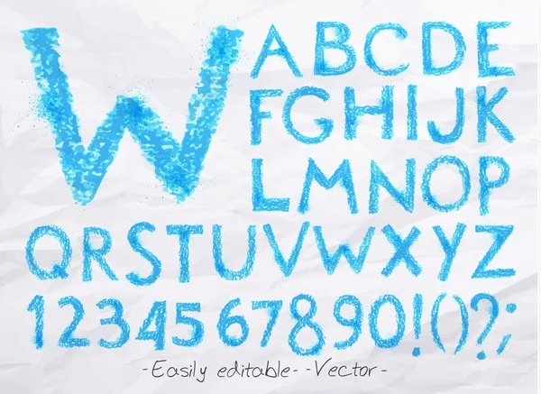 Alfabet pastelblauw — Stockvector