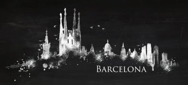 Siluet tebeşir Barcelona