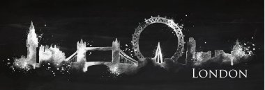 Siluet tebeşir Londra