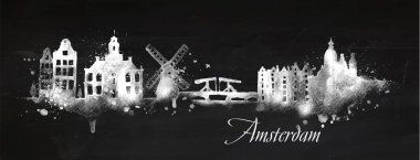 Siluet tebeşir Amsterdam