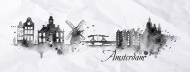 Siluet mürekkep Amsterdam