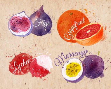 Meyve sulu boya incir, greyfurt, lychee, maracuya kraft