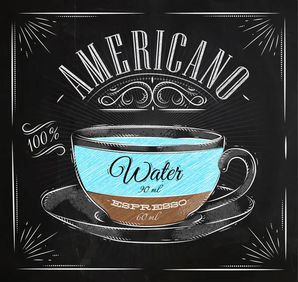 Poster americano chalk - Stok Vektor