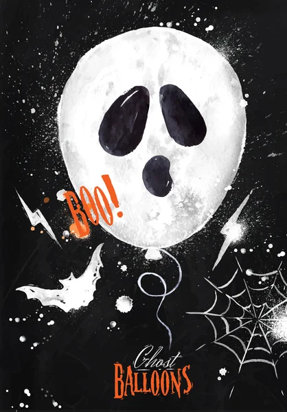 Palloncino poster di Halloween — Vettoriale Stock