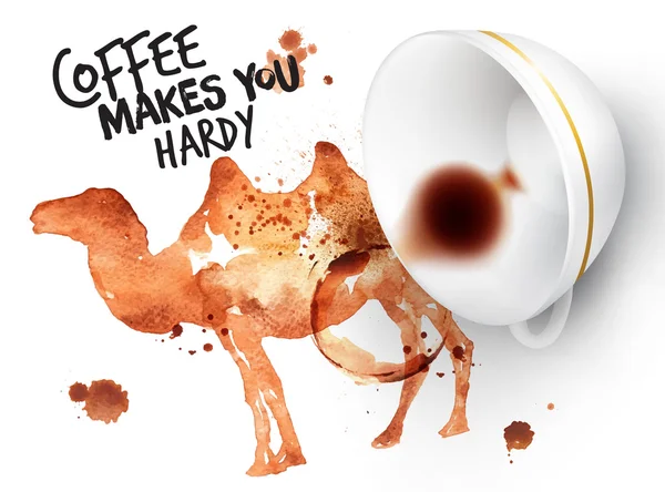 Poster wild caffè cammello — Vettoriale Stock