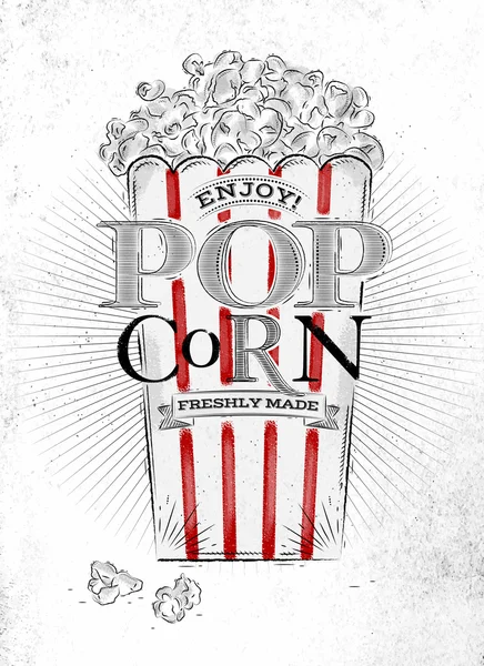 Poster popcorn verse — Stockvector