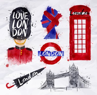 Londra suluboya sembolleri