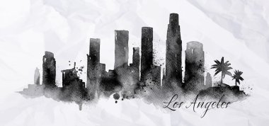 Siluet mürekkep Los Angeles
