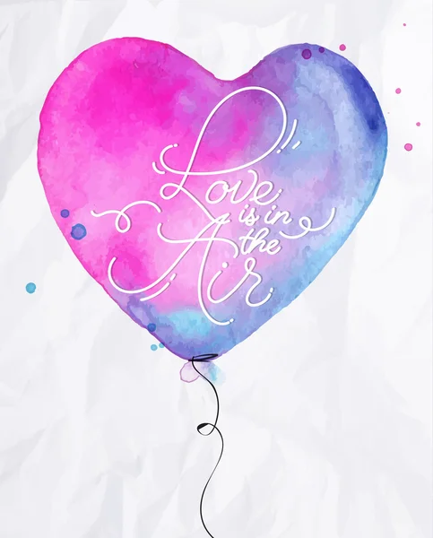 Ballon à air coeur — Image vectorielle