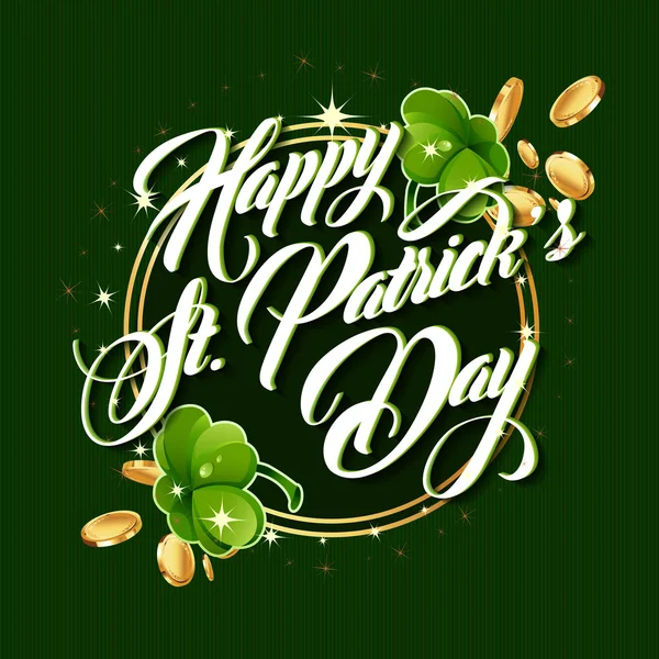 Tarjeta de felicitación San Patricio día — Vector de stock