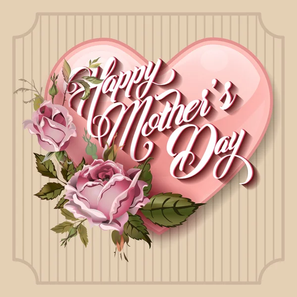 Happy Mothers Day Greeting card — Stock Vector