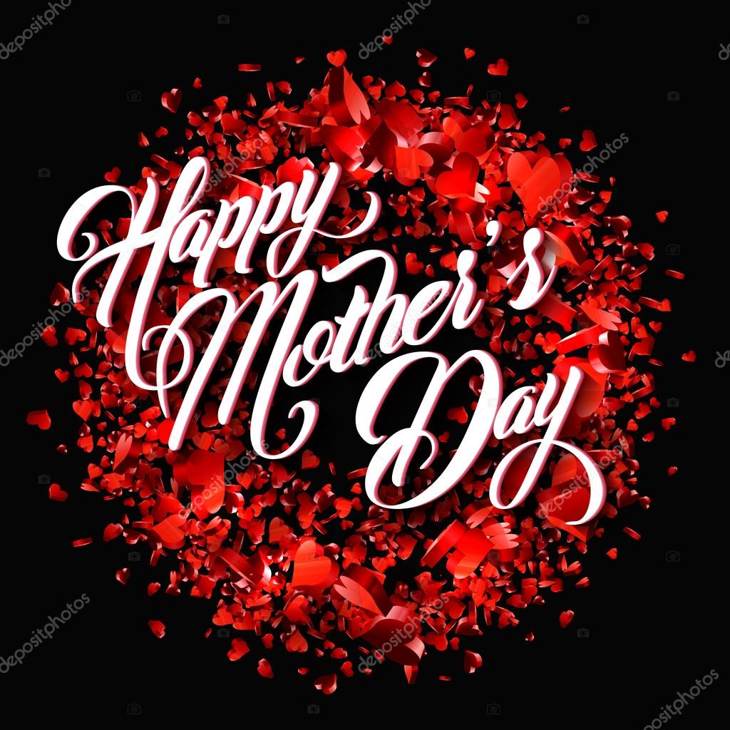 Happy Mothers Day Typographical Lettering Greeting card