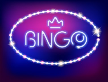 Neon ışık Bingo Word 