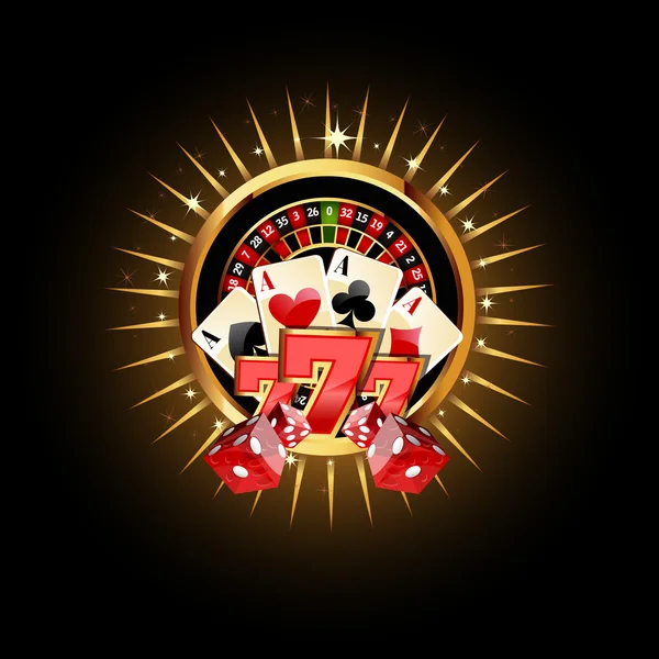 Rueda de ruleta de casino — Vector de stock