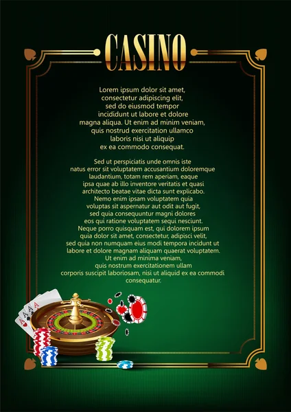 Casino Poster şablonu — Stok Vektör