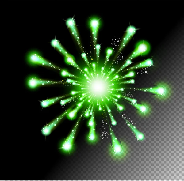 Explosión festiva de fuegos artificiales — Vector de stock