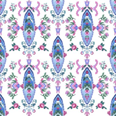 Suluboya desenli seamless modeli