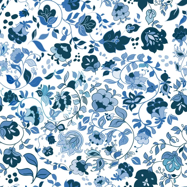 Floral seamless pattern wallpaper — Stock Vector