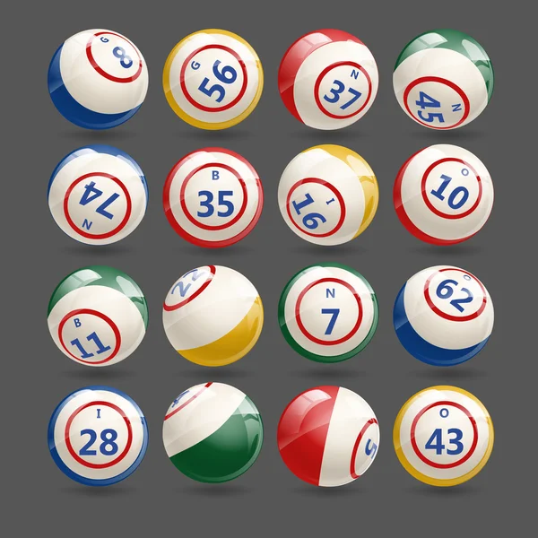 Lotería Bingo Balls — Archivo Imágenes Vectoriales