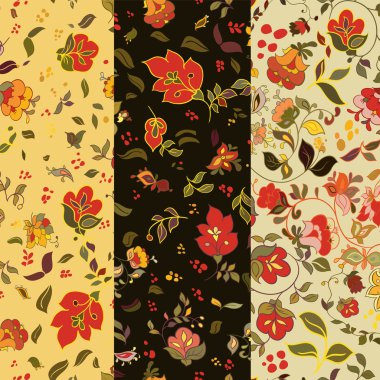 Floralseamless desenleri.
