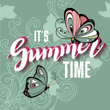 Renkli kelebekler ile yaz saati. 