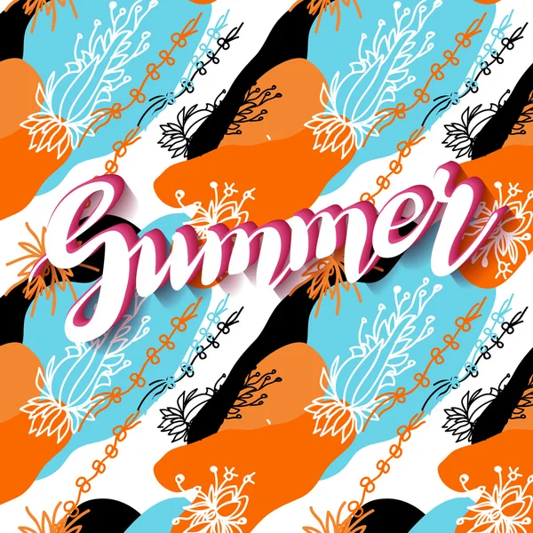 It is summer time lettering — Stock Vector