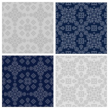 basit doğrusal Dikişsiz desen seti. 